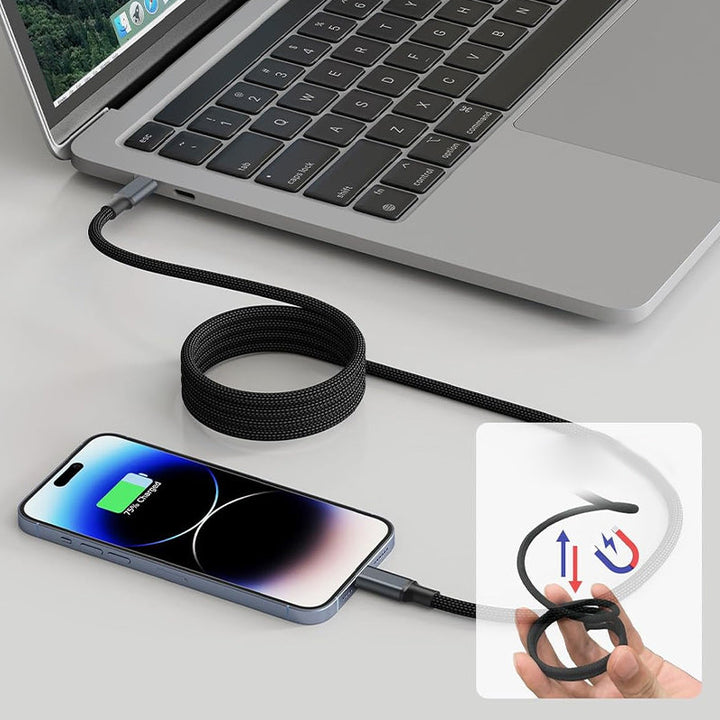 Durable 1M magnetic fast charge cable, designed for longevity and efficient power delivery
