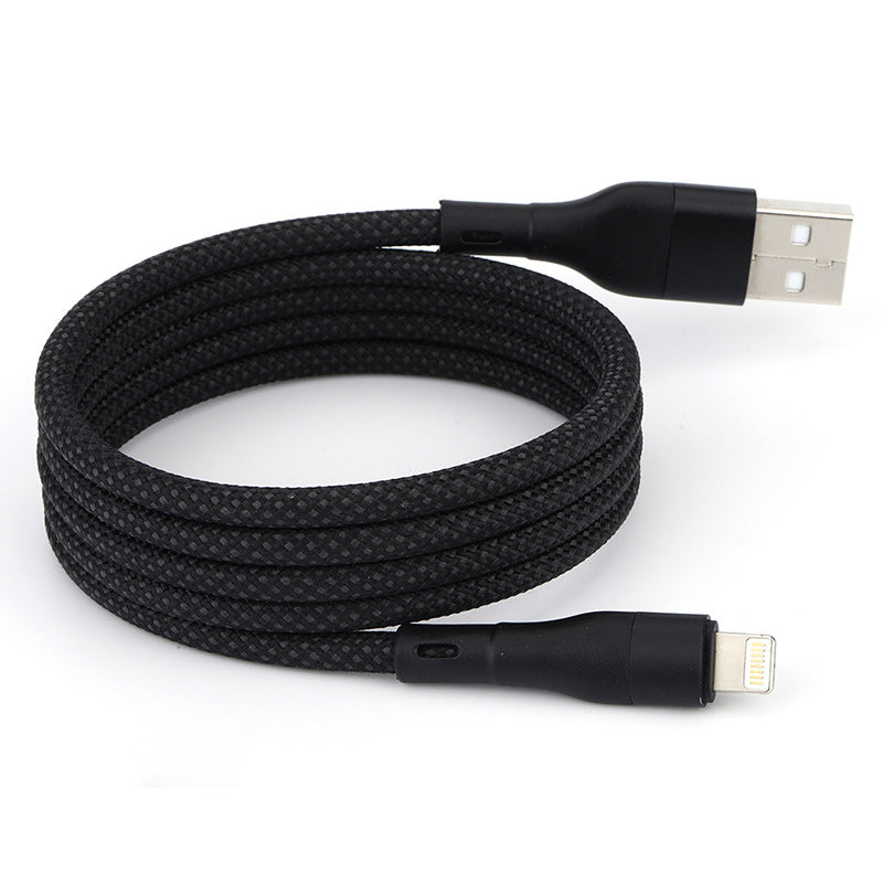 Multiple 1M magnetic folding fast charge cables in different settings, showcasing versatility
