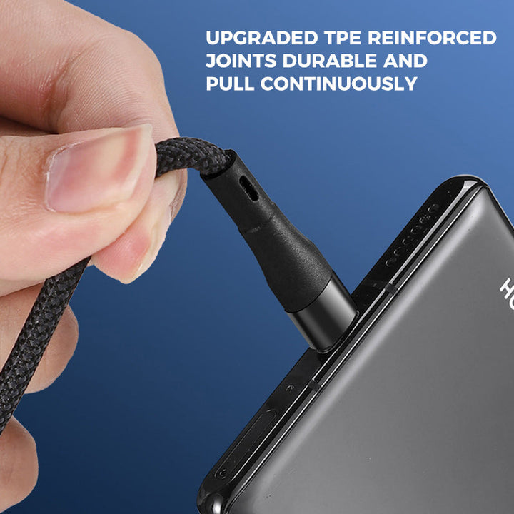 Compact 1M magnetic fast charge cable, ideal for travel, compatible with Apple and Android devices