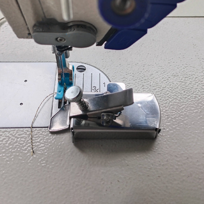 Magnetic sewing seam guide for machines ensuring precise, straight stitches on fabric, a valuable sewing accessory.