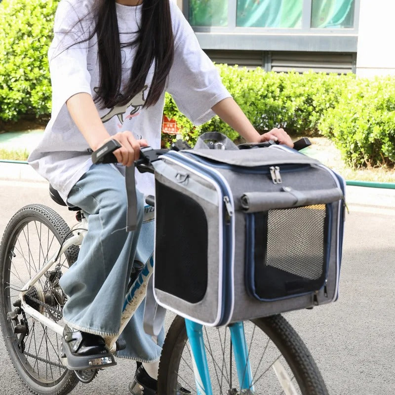 3-in-1 Dog Transport Bag for Bicycles - Multifunctional and Comfortable