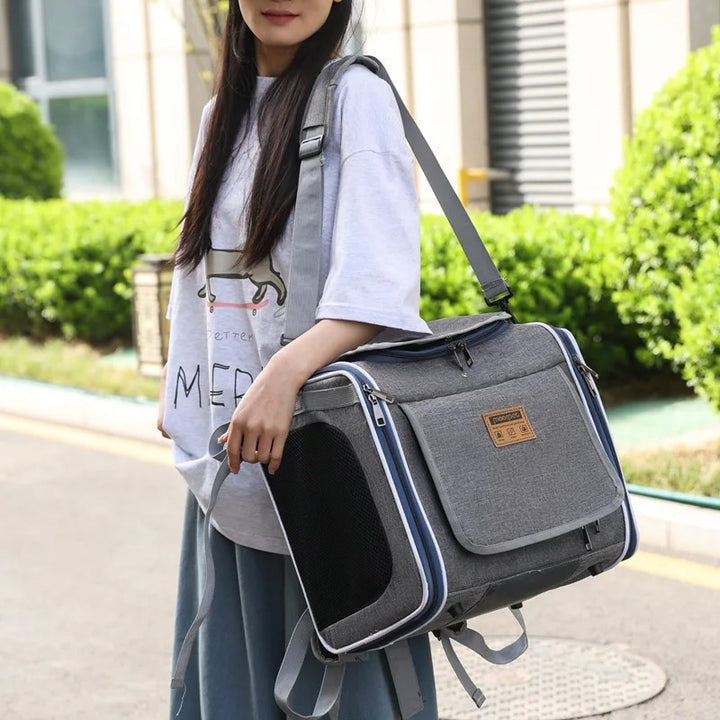 3-in-1 Dog Transport Bag for Bicycles - Multifunctional and Comfortable