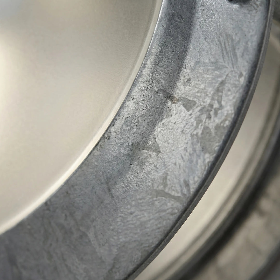 Durable galvanized steel Marinova round exterior wall light for patio, porch & entryway. Weatherproof outdoor lighting.