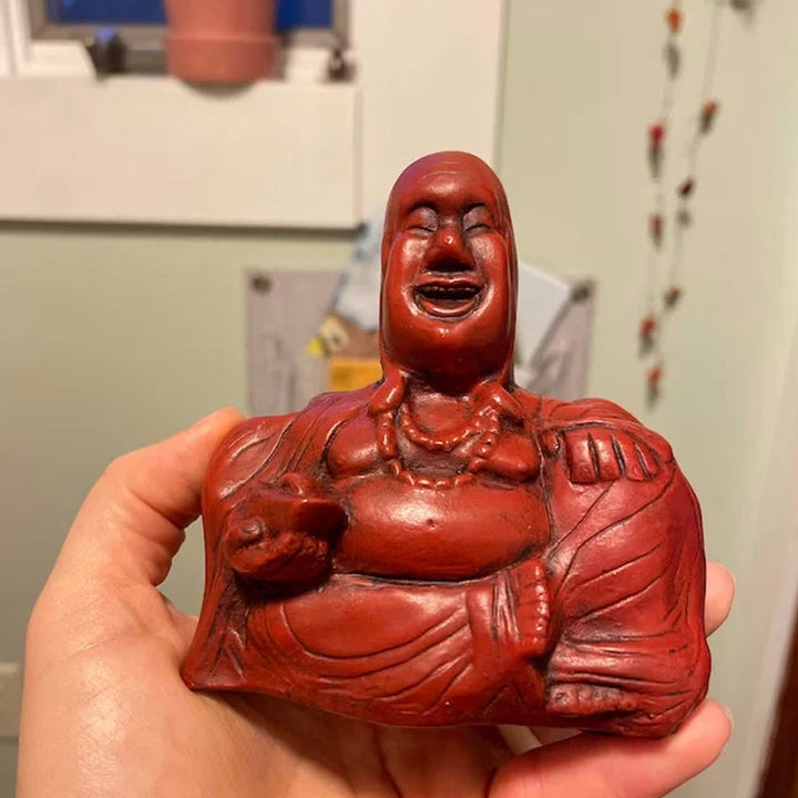 Desk decor Buddha, a humorous resin sculpture bringing joy and tranquility