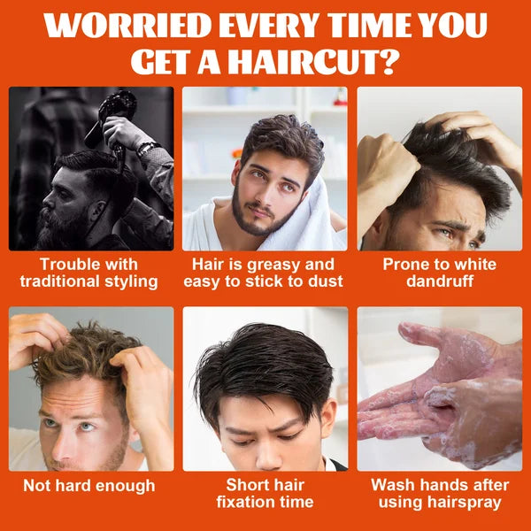 Argan oil & Vitamin E mens hair gel comb, providing a non-greasy, long-lasting hold for styling
