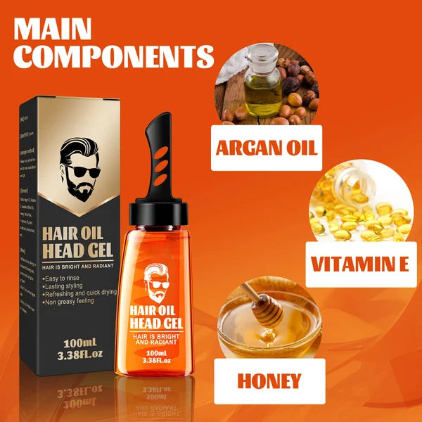 Mens hair gel comb with a sleek design, offering convenient and effective hair styling and hold