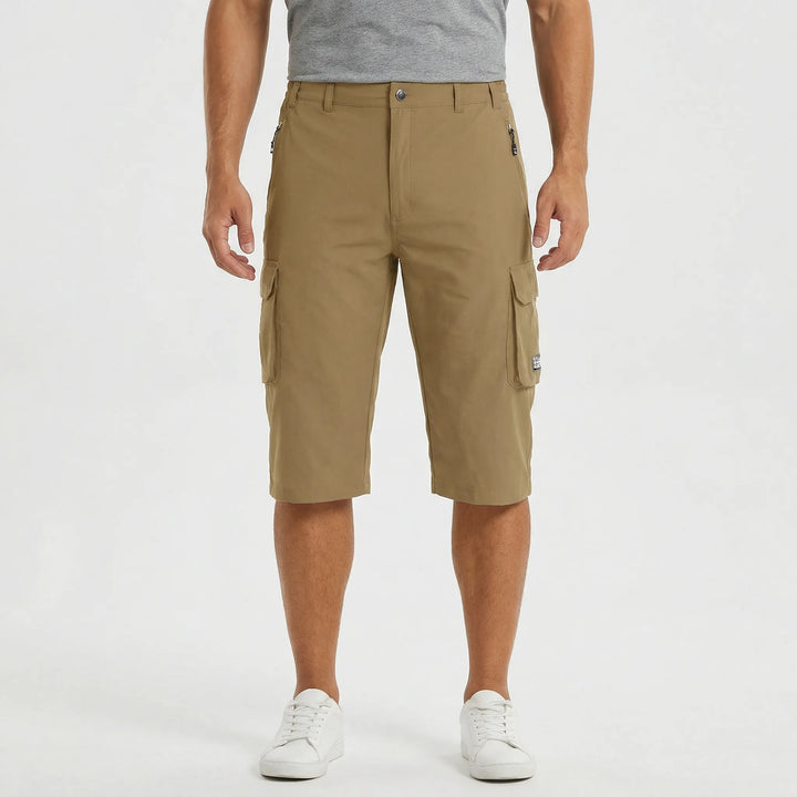 Versatile men's cargo shorts, multi-pocket design, suitable for activewear, hiking, and casual summer outings.