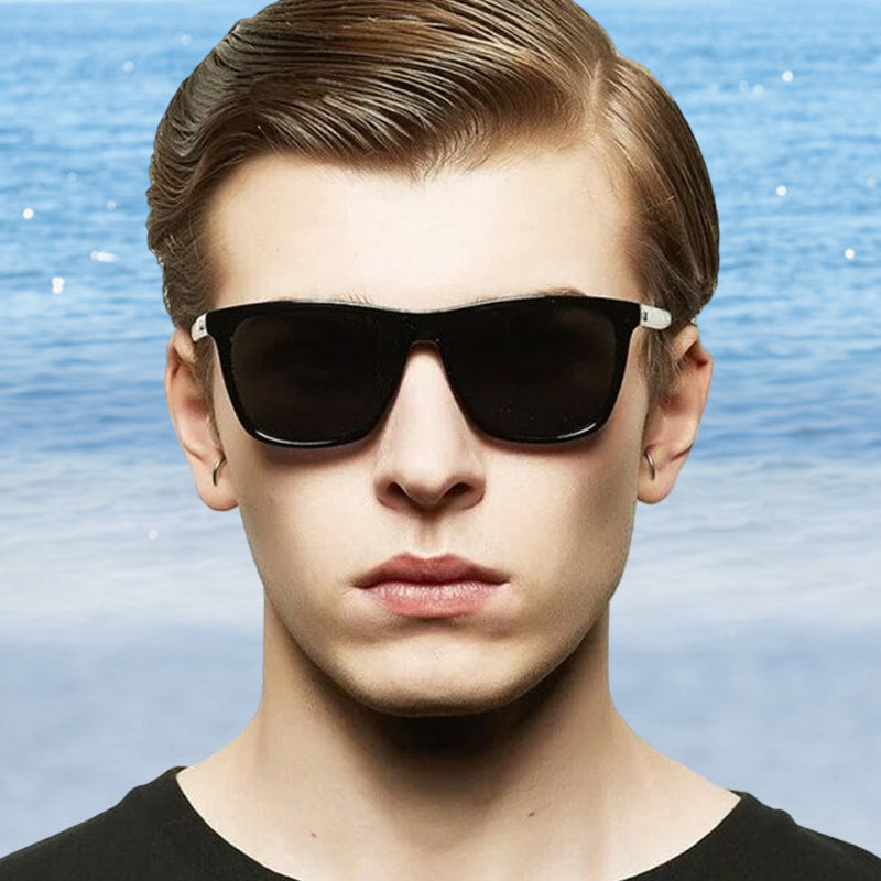 Men's driving glasses with aluminum magnesium frame, polarized for clear vision