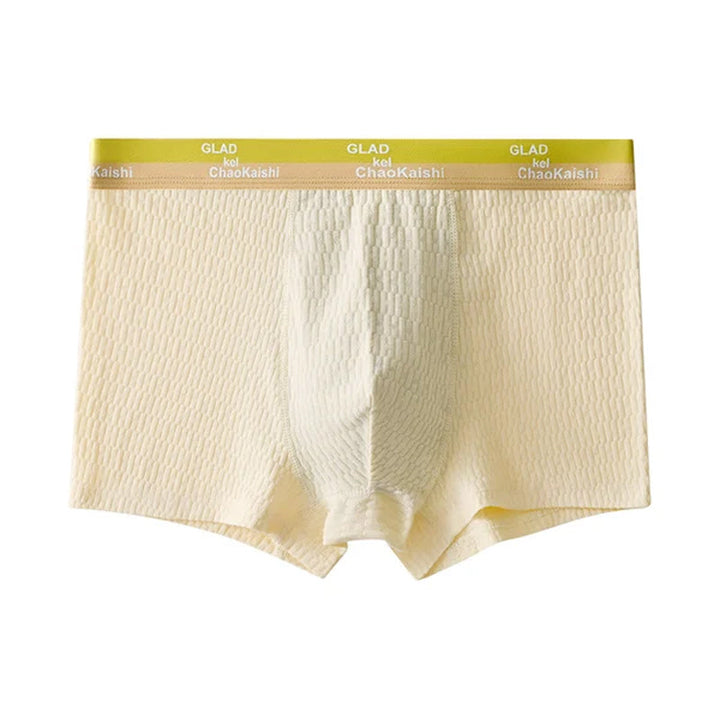Men's antibacterial boxer briefs in white, ideal for sensitive skin
