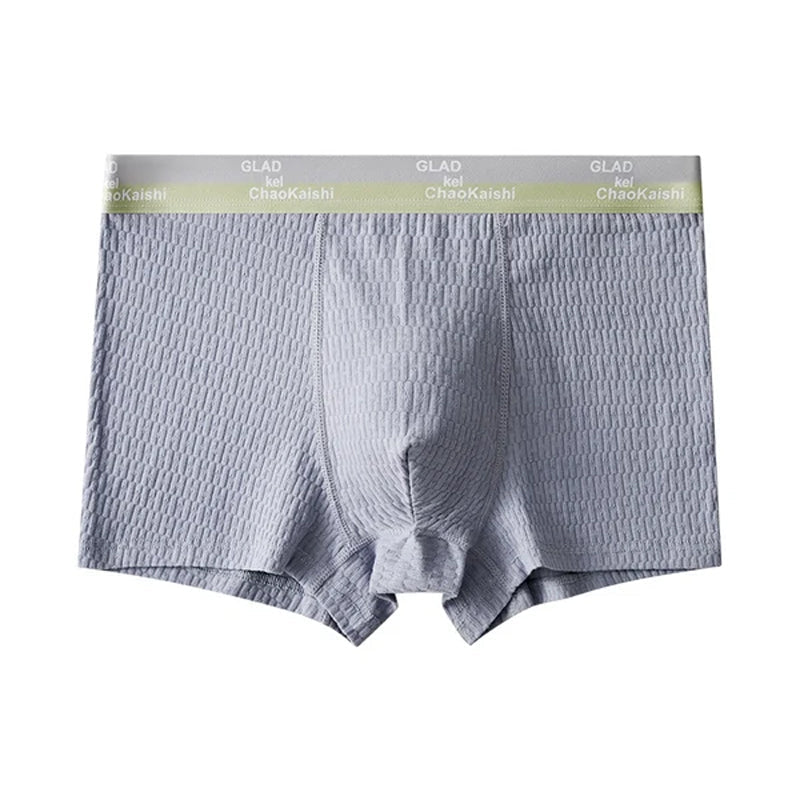 Men's underwear, a single pair of antibacterial breathable boxer briefs unfolded