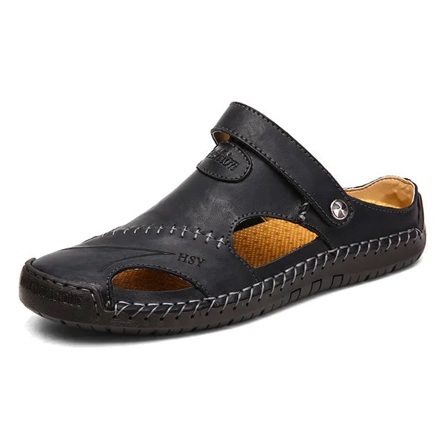 Cushioned and breathable men's closed-toe slip-on sandals, offering supreme all-day comfort.