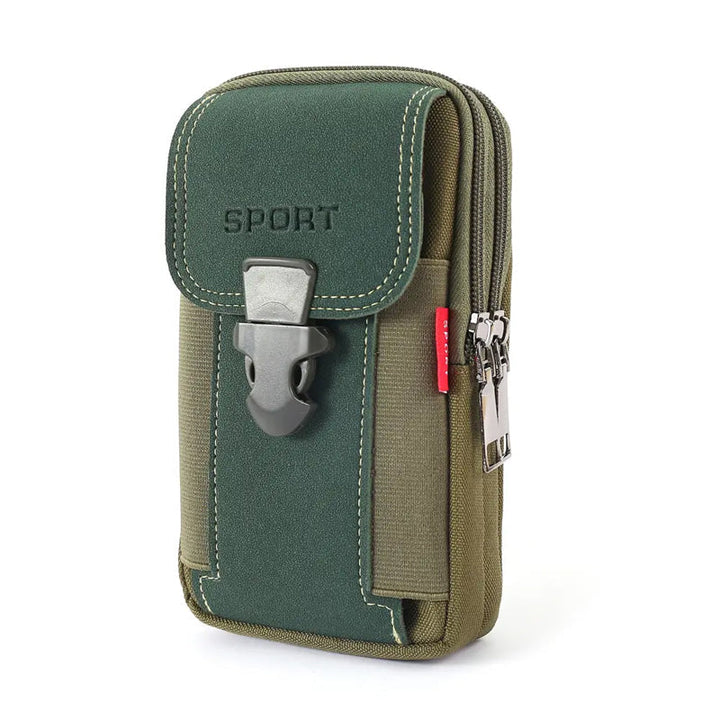 Men's fashionable and functional nylon waist bag, offering hands-free convenience for active use