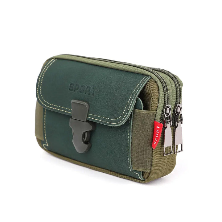 Men's durable nylon waist bag, designed as a phone holder and sports bag for active lifestyles