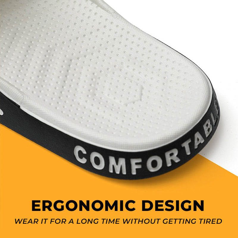 Stylish grey men's sport slides, perfect for casual outdoor footwear and comfort