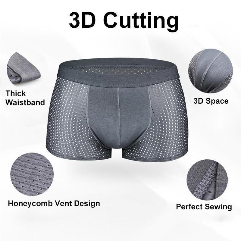 Men's cooling briefs in a neutral color, made from soft ice silk for ultimate summer comfort.