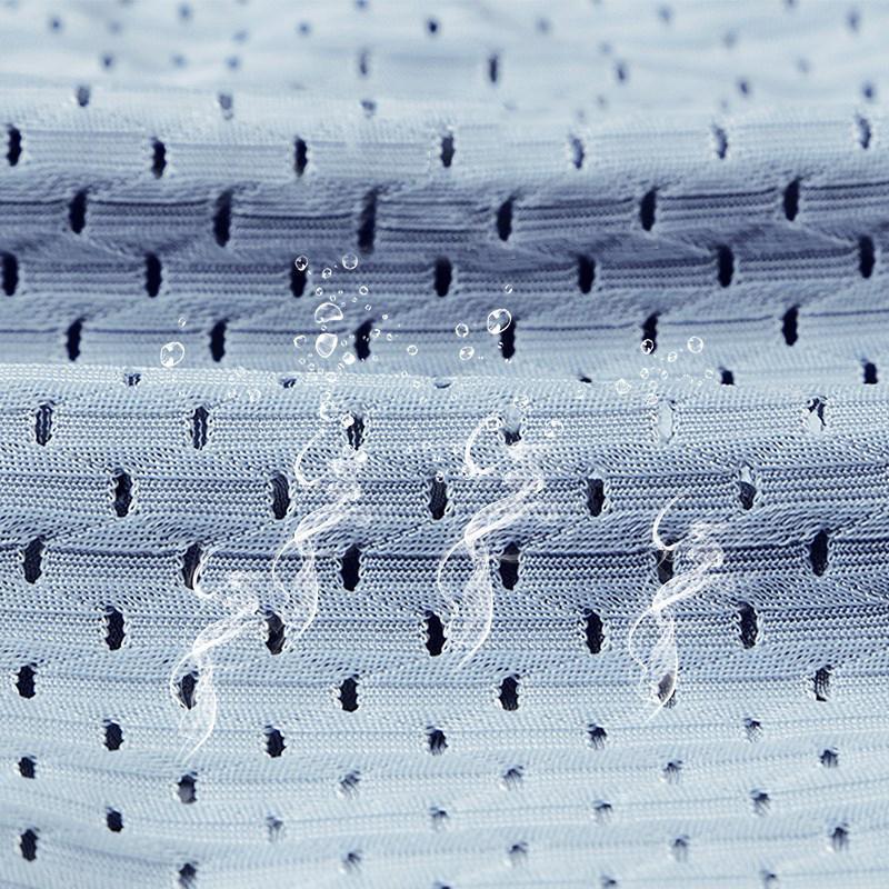 Detail of the moisture-wicking fabric on men's ice silk underwear, ideal for active summer days.