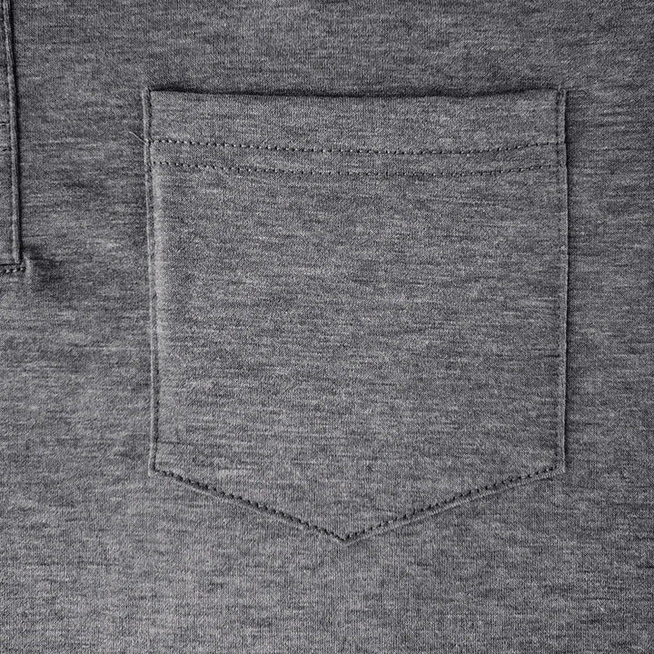 Men's autumn wear: a comfortable, breathable long sleeve polo shirt for versatile everyday style.