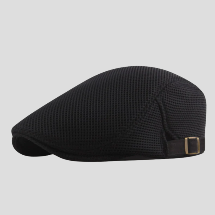 Sporty men's mesh baseball cap with breathable back, ideal for summer outdoor activities & casual sun protection.