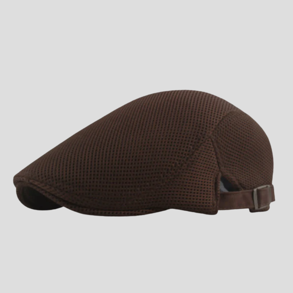 Adjustable men's baseball cap featuring a breathable mesh back for ultimate comfort & sun protection during sports.