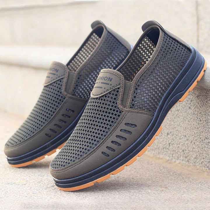 Men's breathable mesh trainers, lightweight for active lifestyles & everyday comfort.