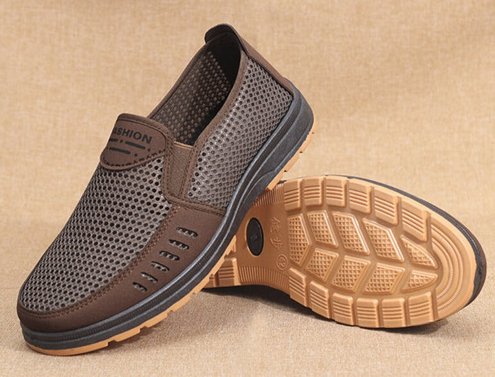 Modern men's breathable mesh casual shoes, offering lightweight comfort for walking and an active lifestyle.