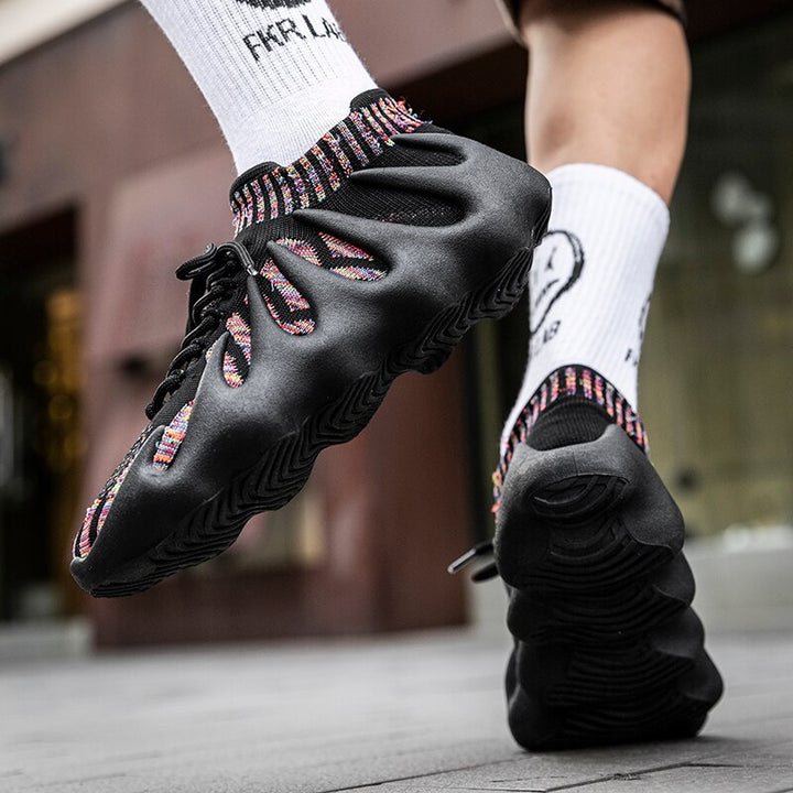 Men's lightweight comfort shoes: breathable mesh lace-up sneakers for versatile sports & everyday wear.