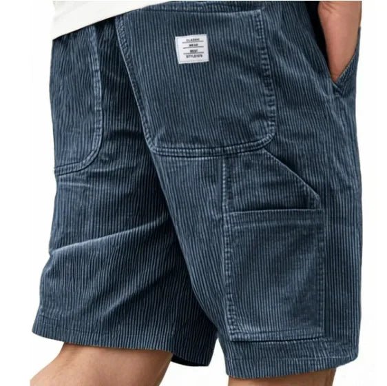 Comfortable men's relaxed fit cargo shorts. Casual street style, versatile for warm weather.