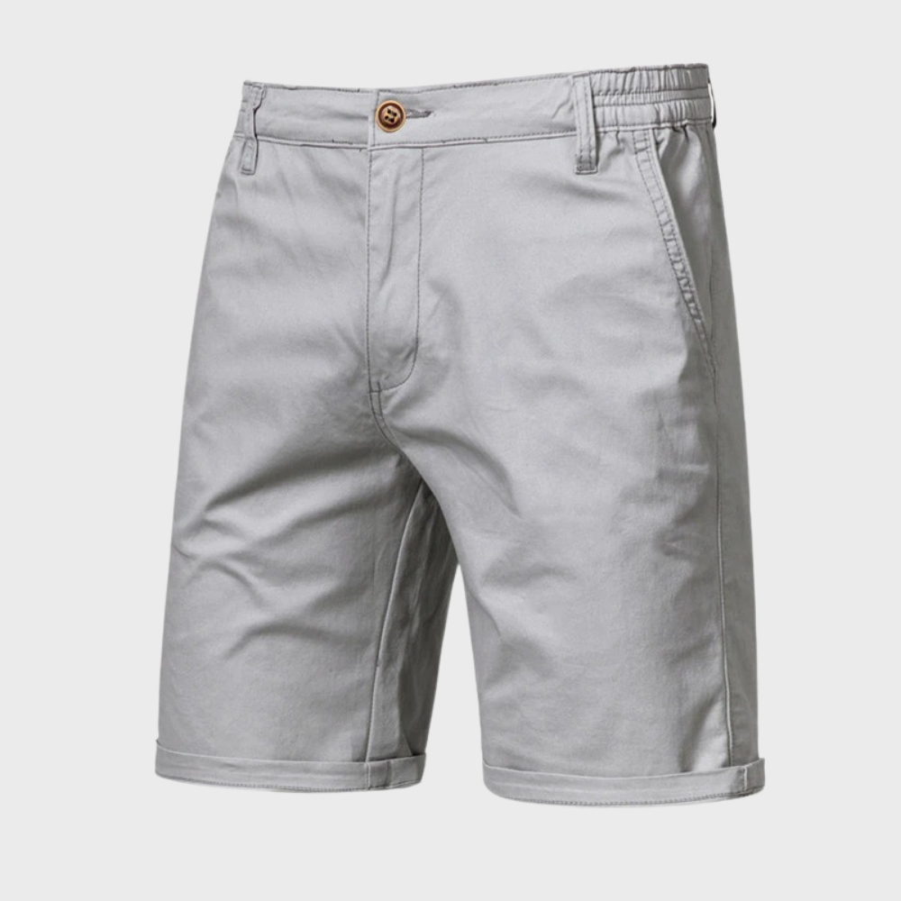 Men's relaxed cotton shorts, offering casual comfort for summer, vacation, and everyday leisure.