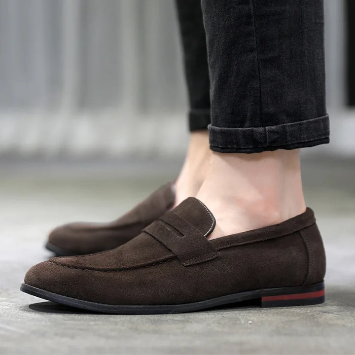 Stylish men's slip-on loafers offering convenience and comfort for a refined casual wardrobe.