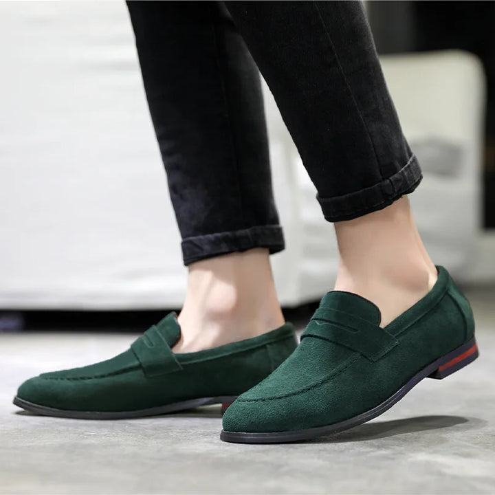 Men's slip-on loafers, perfect casual footwear for summer style and effortless elegance.