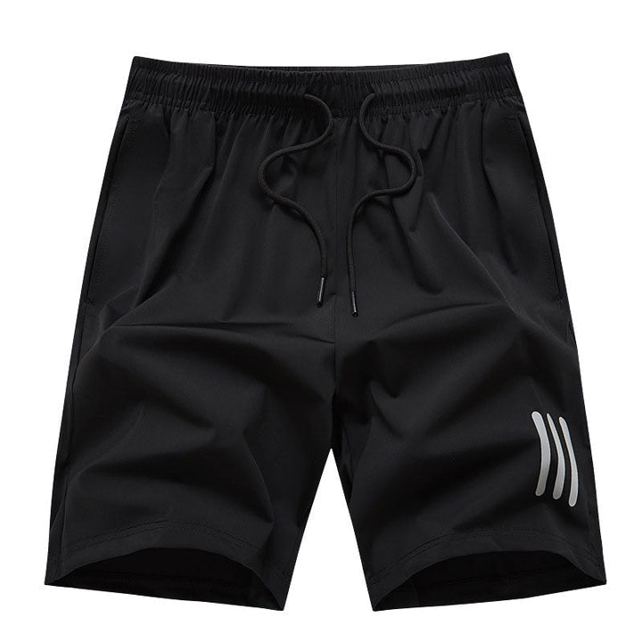 Men's athletic shorts in a classic white, with elastic waistband for a secure fit during any summer activity.