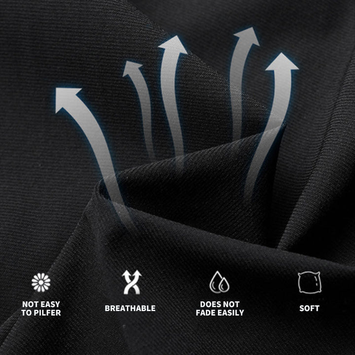 Side view of men's elastic waist shorts, highlighting the breathable fabric and practical design for sports.