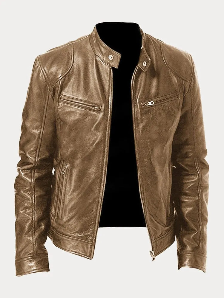 Fashionable men's zip-up jacket, a versatile piece for casual wear.