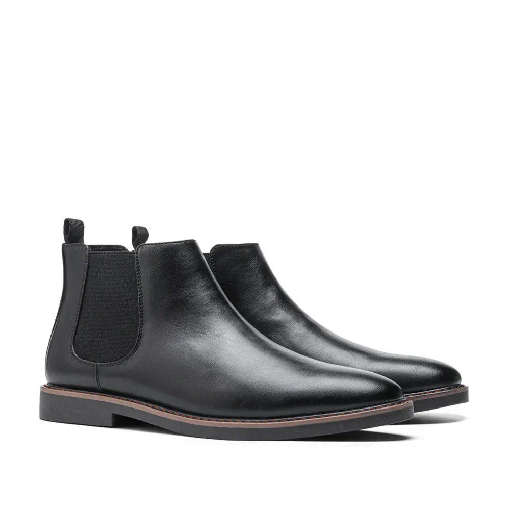 Casual yet classic men's brown Chelsea boots, comfortable and durable for everyday fall style & comfort.