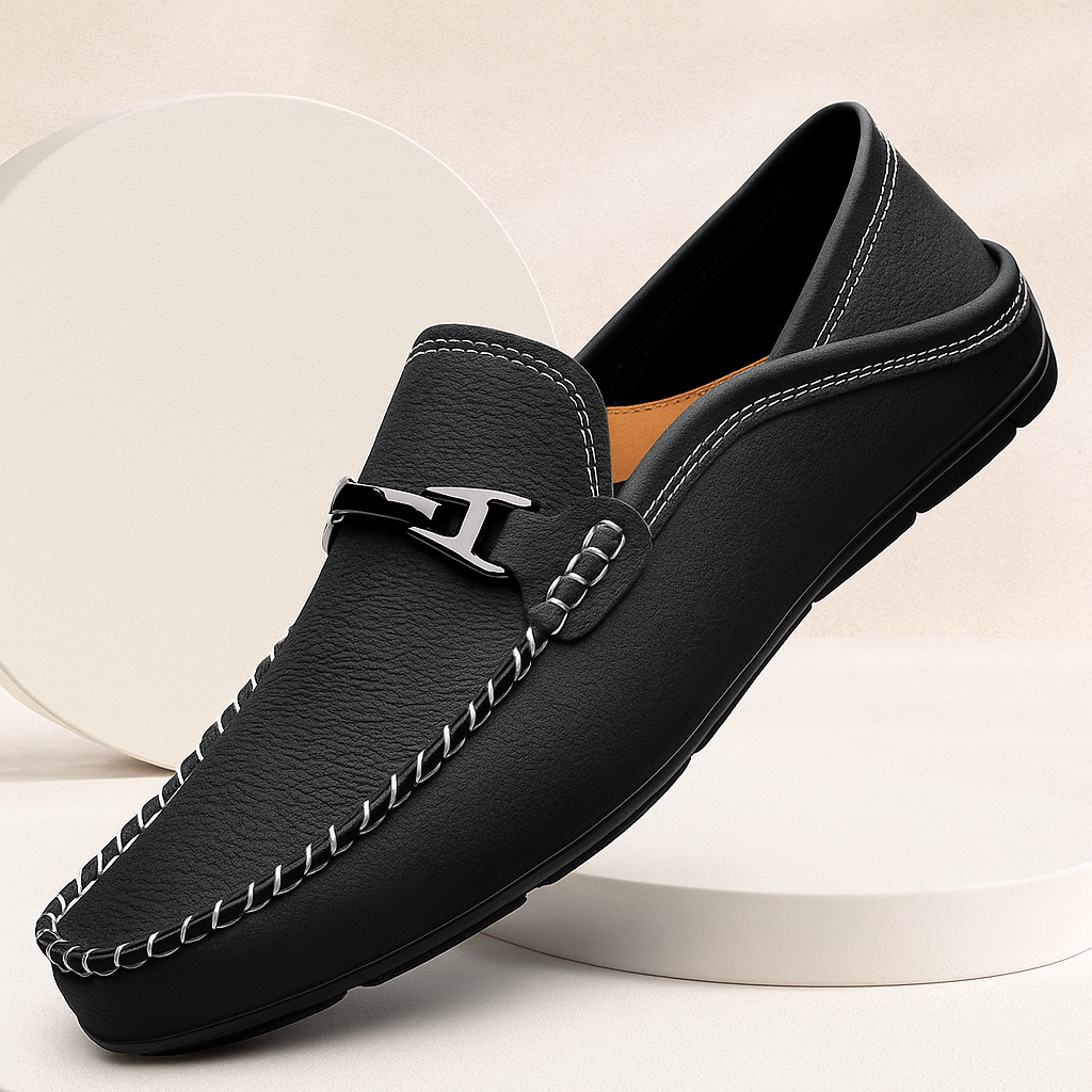 Men's classic brown leather bit loafers, perfect for smart casual or dress wear.
