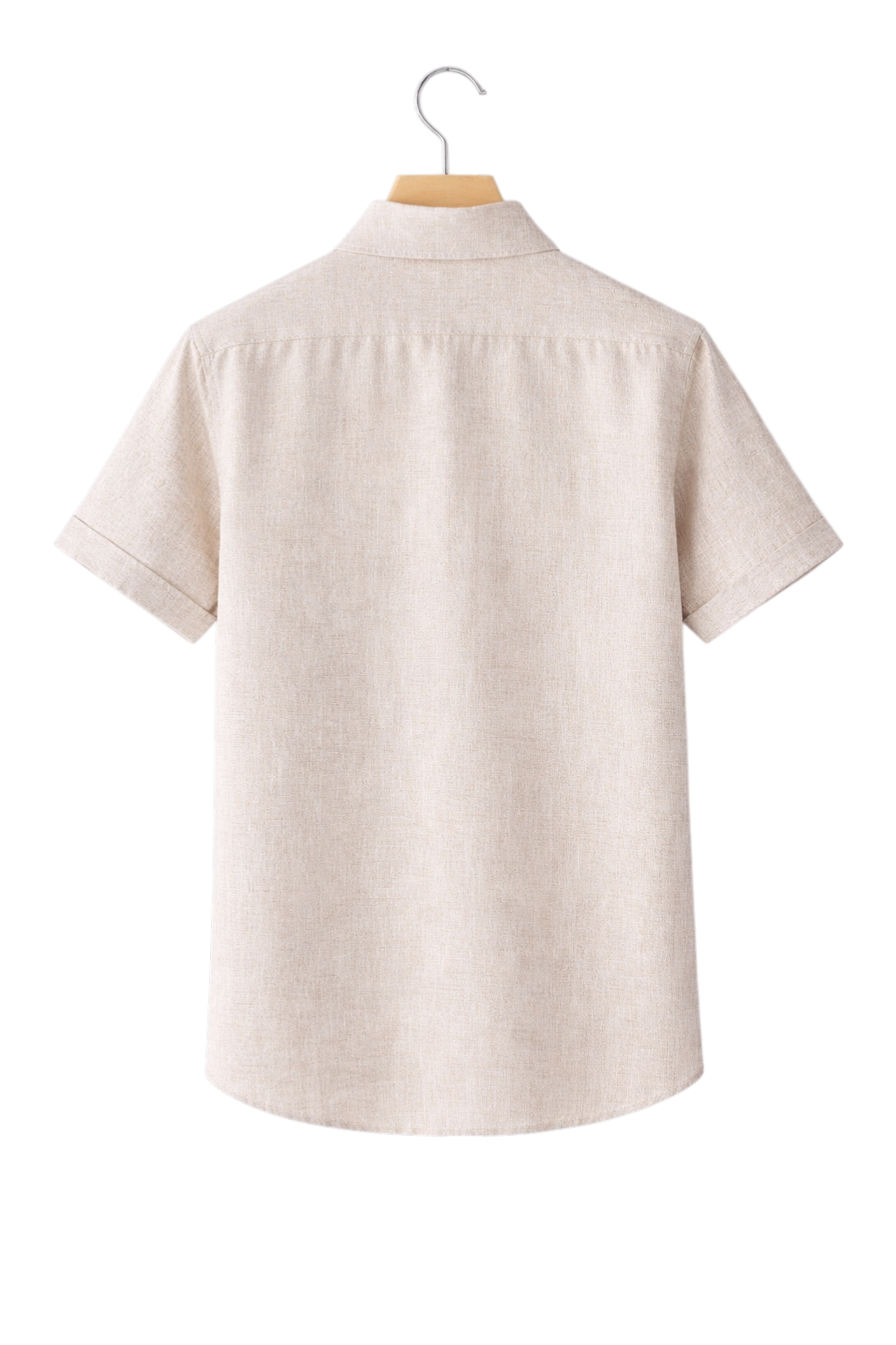 Lightweight men's spring/summer button-down shirt, a versatile long sleeve for warm weather.