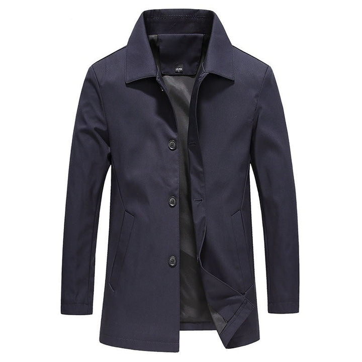 Casual men's button-up jacket, a lightweight classic in tan, ideal for everyday men's fashion