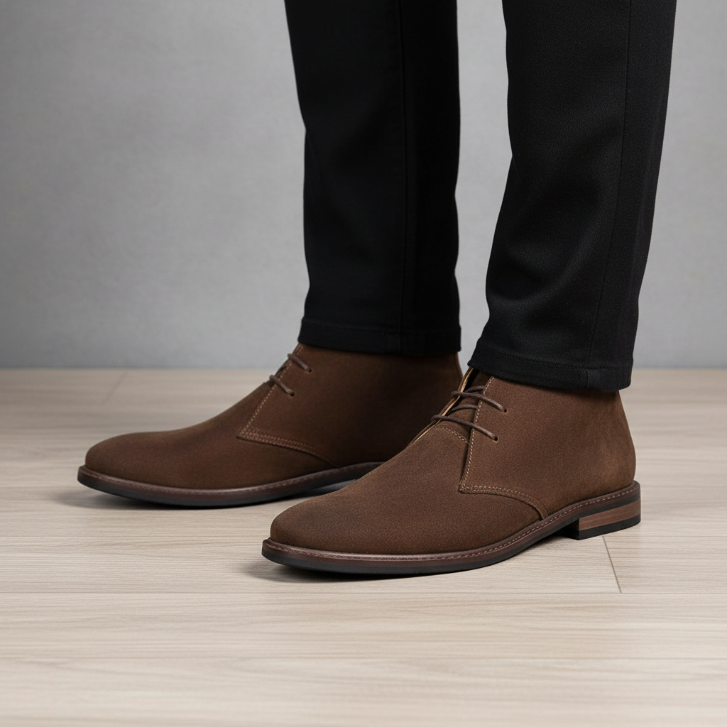 Men's Classic Desert Boots in timeless style, offering comfort & durability for all-season wear.