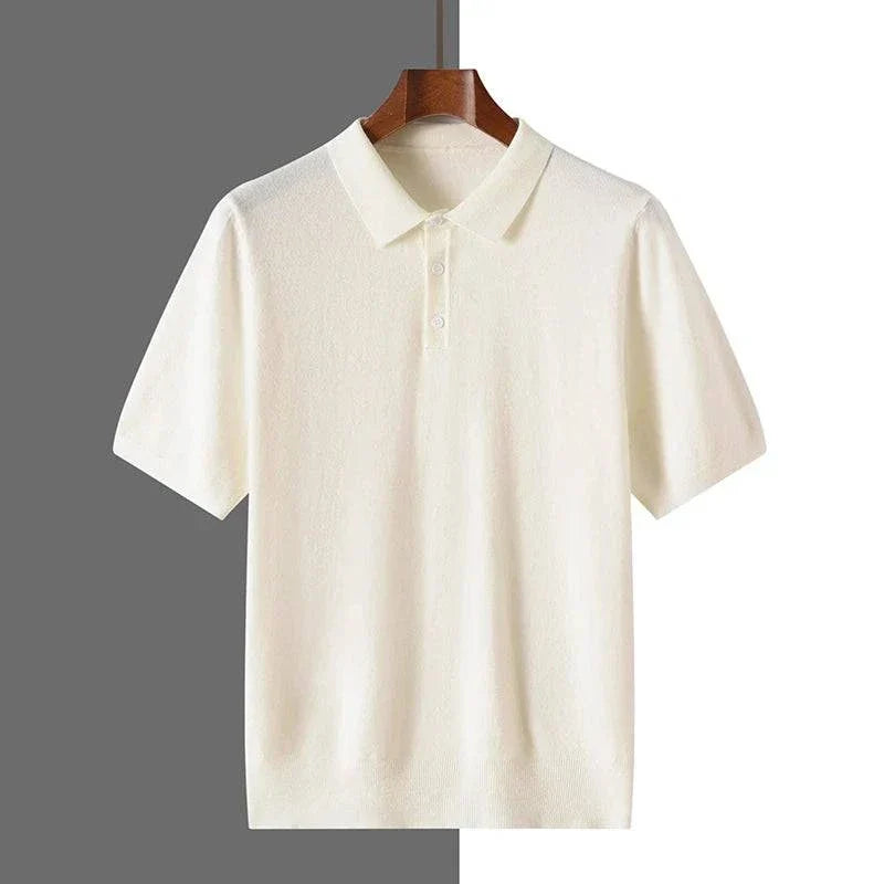 Men's classic fit polo shirt with button placket. Versatile short sleeve top for everyday casual wear & summer.