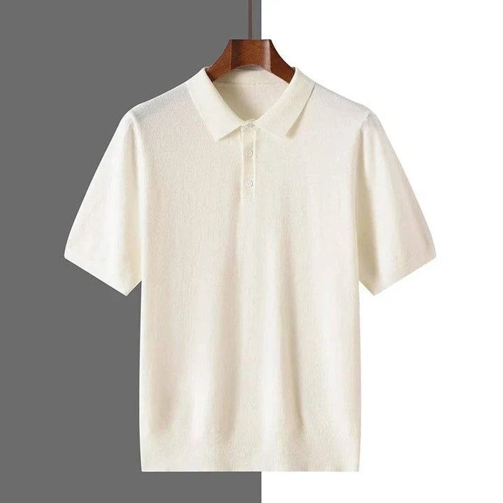 Men's classic fit polo shirt with button placket. Versatile short sleeve top for everyday casual wear & summer.