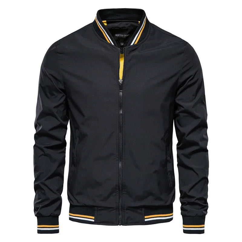 Men's classic lightweight bomber jacket, perfect for spring, fall, and everyday casual wear.