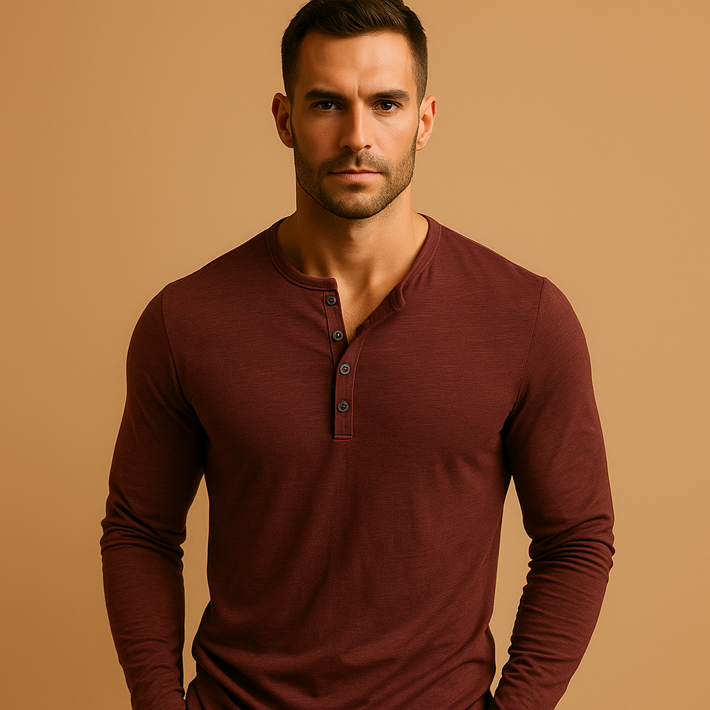 Classic men's long sleeve top, offering all-day comfort and a stylish look for modern everyday fashion.
