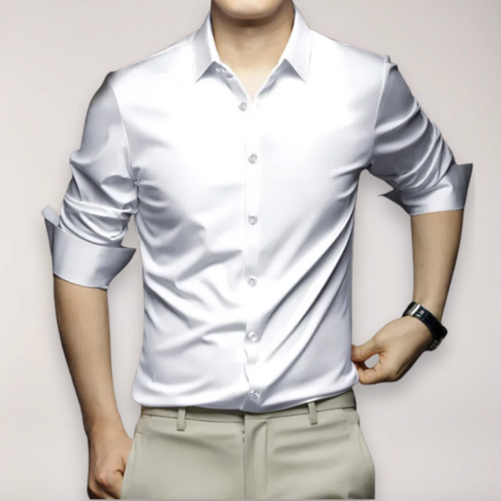 Men's classic long sleeve button-up shirt for sharp style. Ideal for smart casual or business attire.