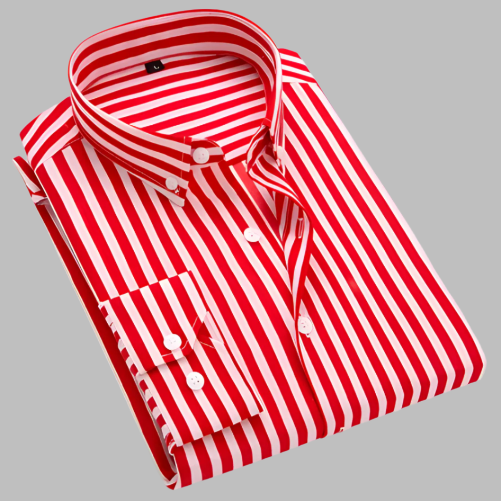Checkered men's oxford shirt, long sleeve button-down. Ideal for spring & autumn casual fashion.