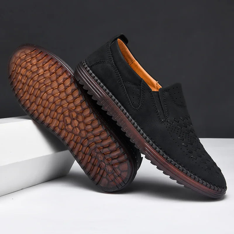 Formal black loafers for men, essential footwear for a sharp and polished appearance.