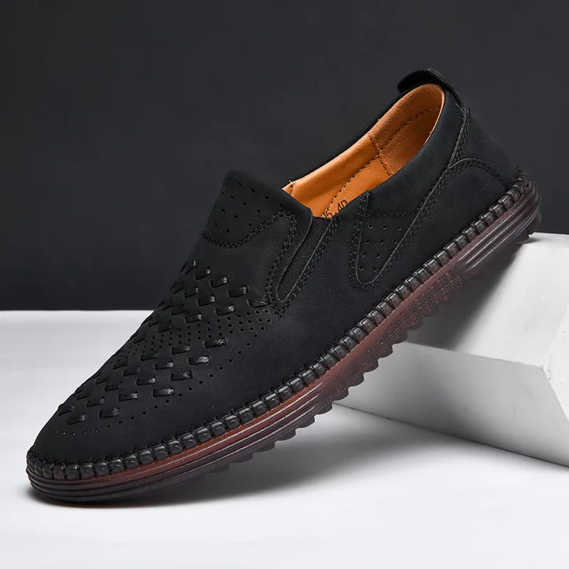 Men's formal slip-on shoes in polished burgundy, ideal for business or special occasions.