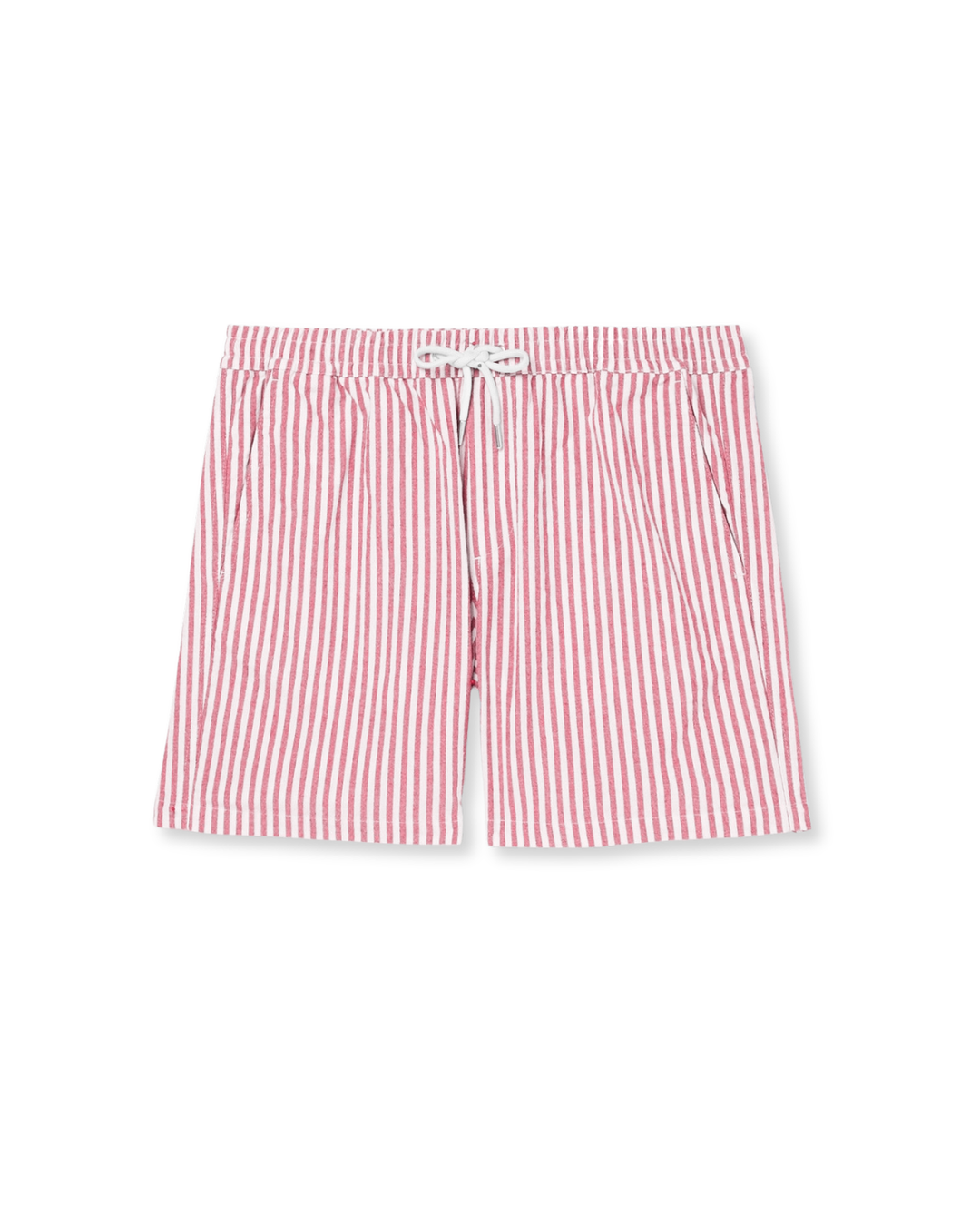 Relaxed fit men's striped shorts with elastic waist, perfect for vacation wear & ultimate summer comfort.