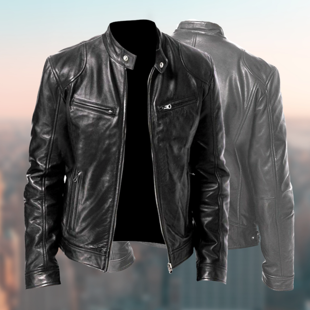Durable men's classic jacket with a sleek design, suitable for all weather. A versatile and modern fashion piece.