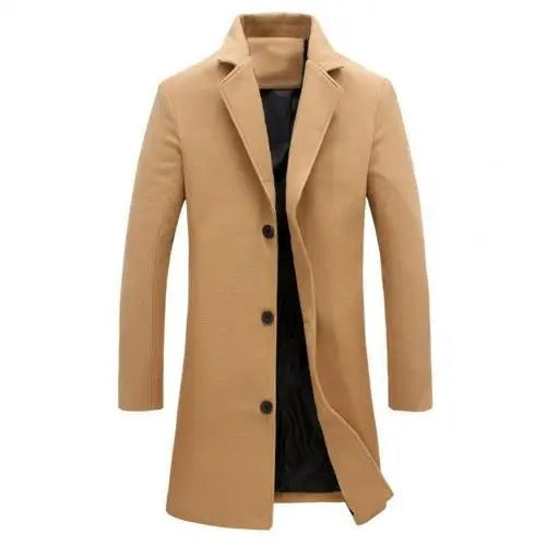 Lorenzo men's warm winter jacket, classic regular fit with button closure. Ideal casual & formal outerwear.