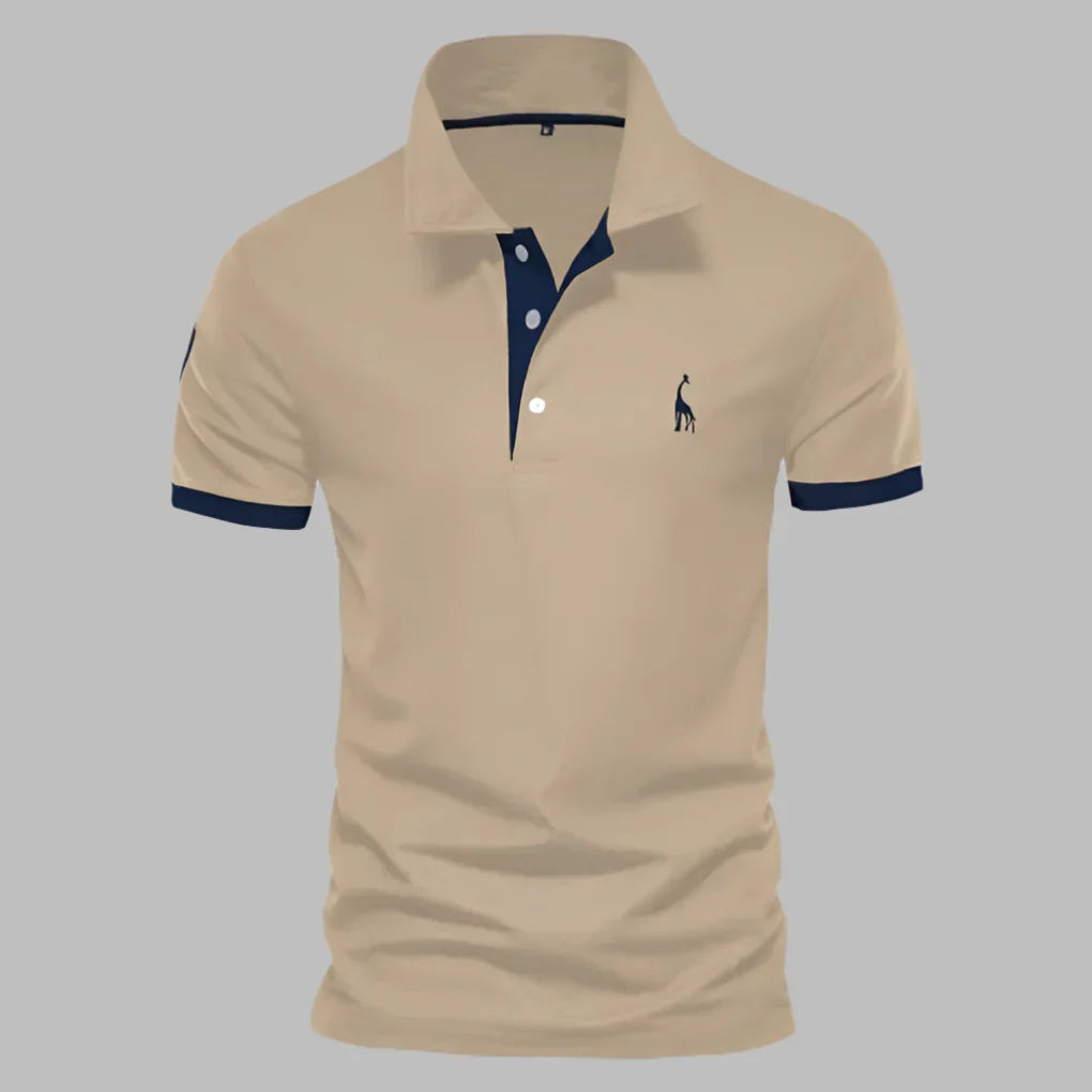 Stylish men's classic tailored polo shirt, a timeless smart-casual top for versatile daily outfits.